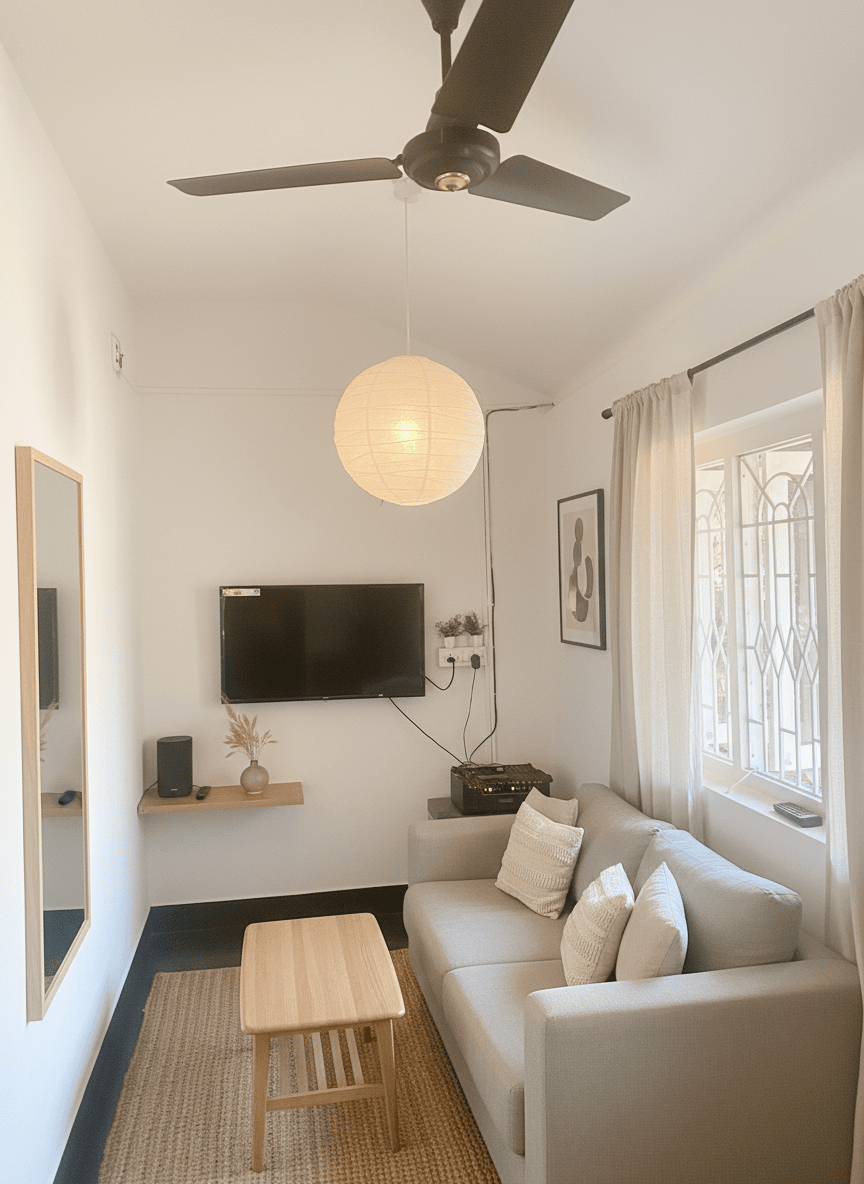 AI-generated interior design transformation